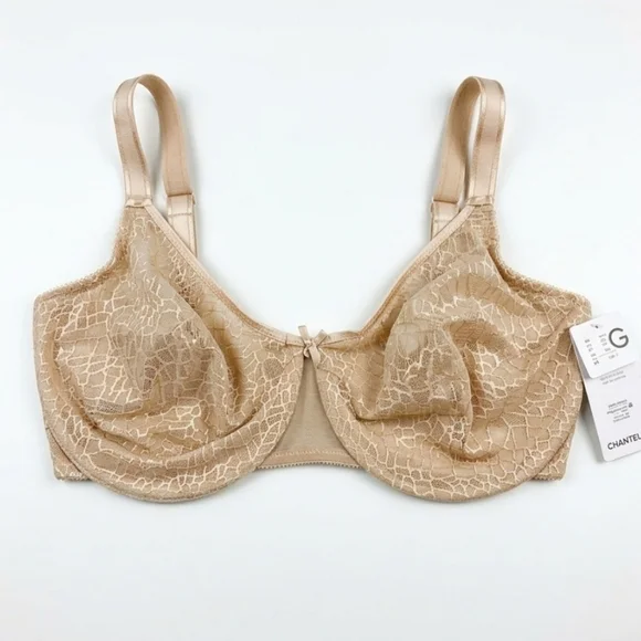 🔥Chantelle Nude Lace Underwire Bra - Picture 1 of 5